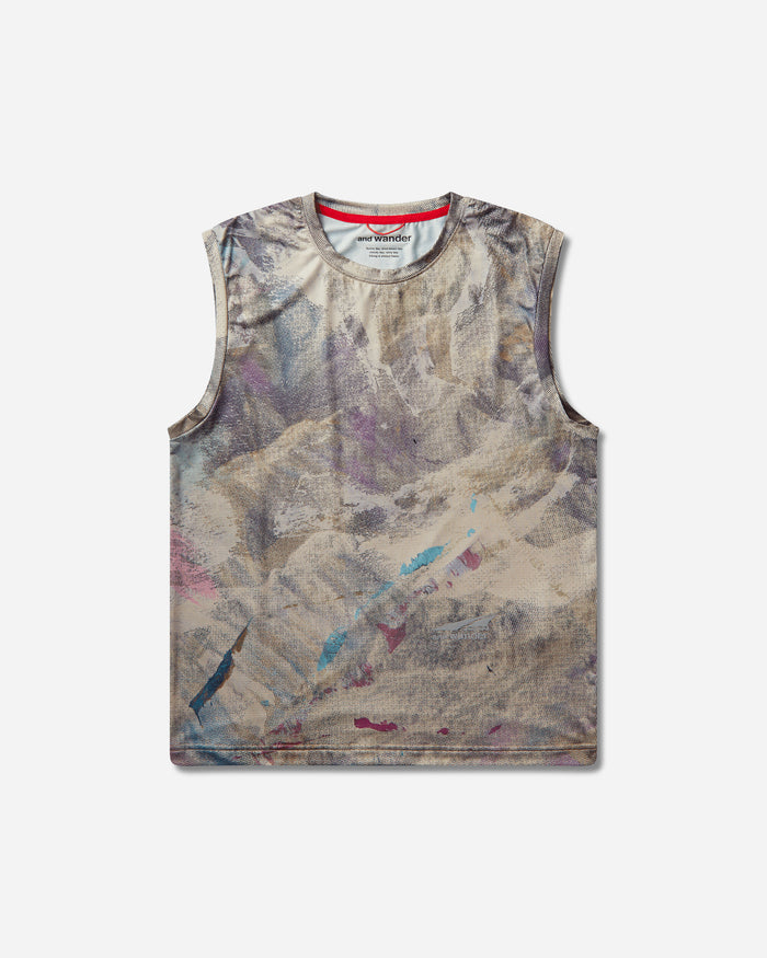 and wander Al05 Altra × And Wander Graphic Tank Top Beige T-Shirts Cropped 5746164504 040
