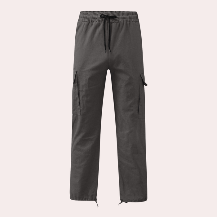 Men's Cargo Pants with Practical Pockets, Comfortable Fit, Available in Black and Khaki-2