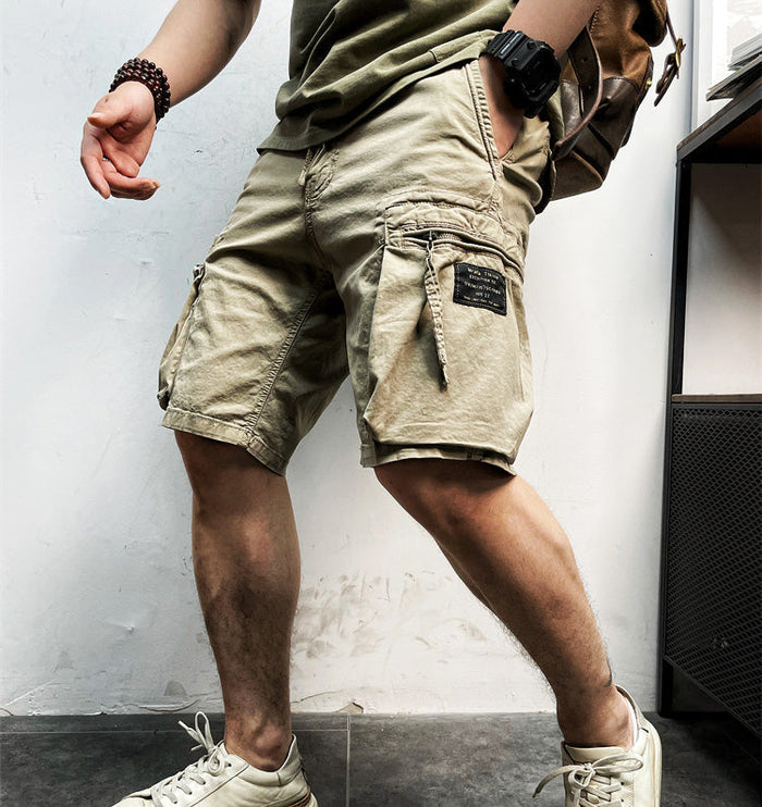 Variant image for Men's Cargo Shorts with Pockets, Comfortable Cotton-Elasthan Blend for Outdoor Adventures, EU Standard Sizes-1