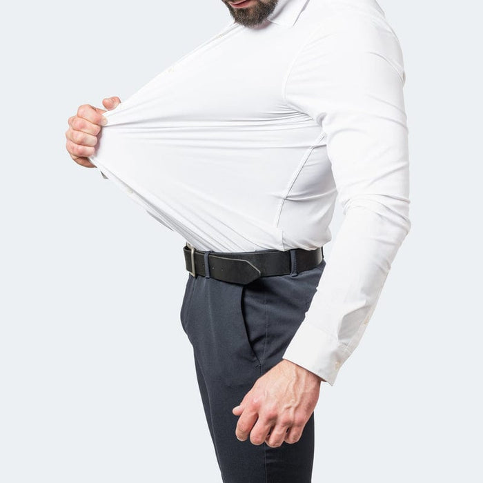 Men's Elastic Comfort Dress Shirt, Wrinkle-Free, Breathable Fabric, Quick Drying, Regular Fit for All Occasions-3