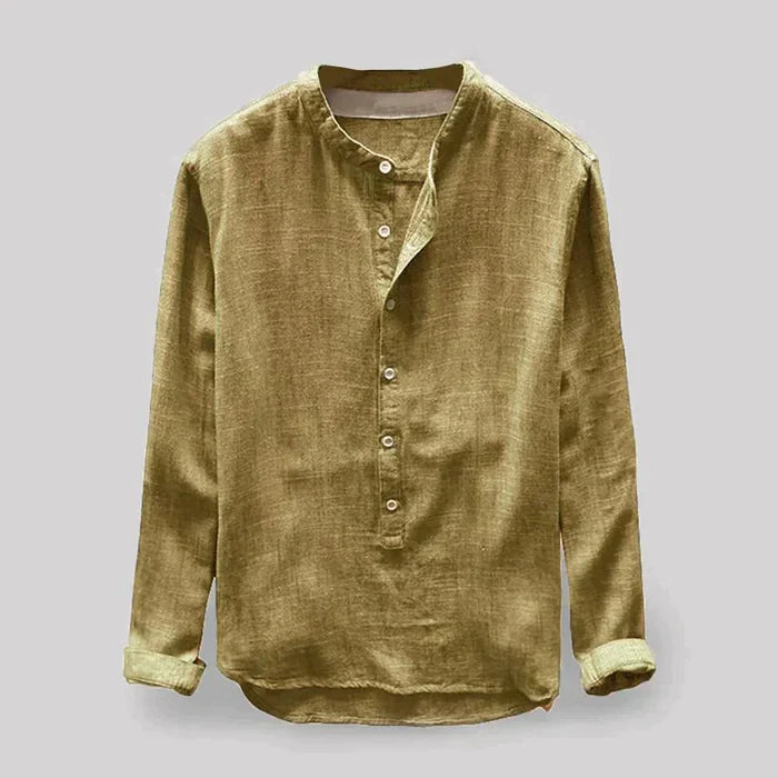 Men's Linen Dress Shirt - Classic Elegance with Modern Comfort, Available in Sizes M-4XL-3