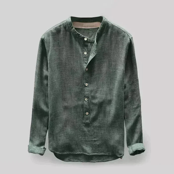 Men's Linen Dress Shirt - Classic Elegance with Modern Comfort, Available in Sizes M-4XL-4