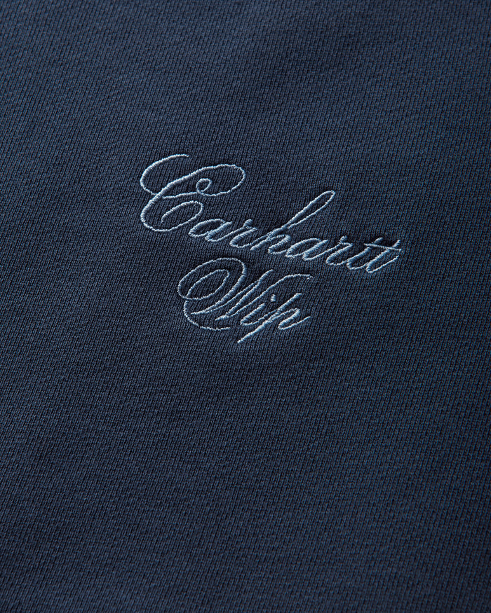 Carhartt WIP Longhand Bomber Carbon/White Sweatshirts Zip-Ups I036864 3TVGD
