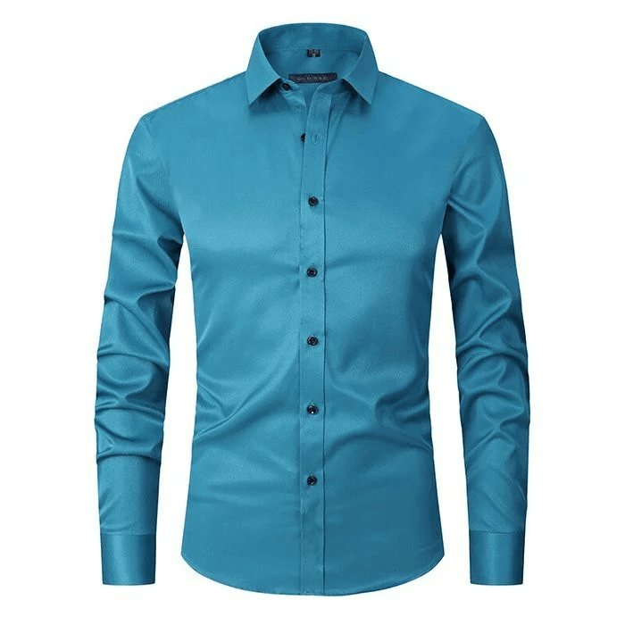 Men's Dress Shirt with Anti-Floor Technology, Breathable Fabric, Lightweight, Classic Fit for All-Day Style-4