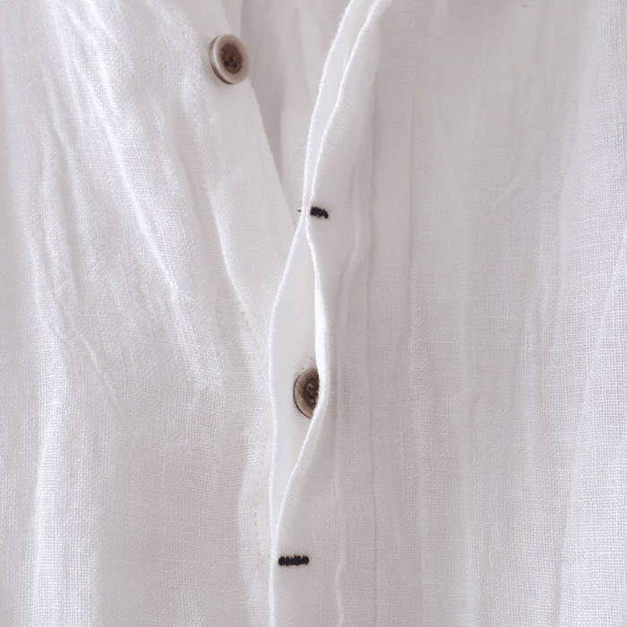 Men's Short Sleeve Linen Shirt, Lightweight Breathable Tailored Fit for Casual and Beach Wear-4