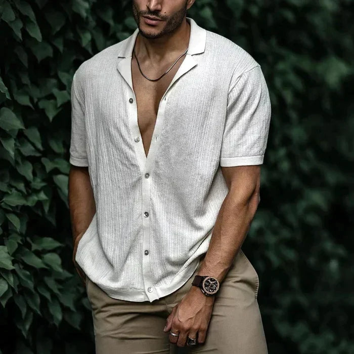 Men's Summer Linen Shirt, Breathable Casual Wear with Flattering Cut, Available in Multiple Sizes and Colors-3