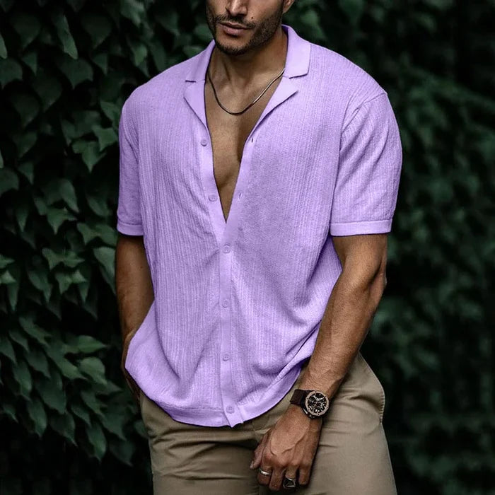 Men's Summer Linen Shirt, Breathable Casual Wear with Flattering Cut, Available in Multiple Sizes and Colors-4