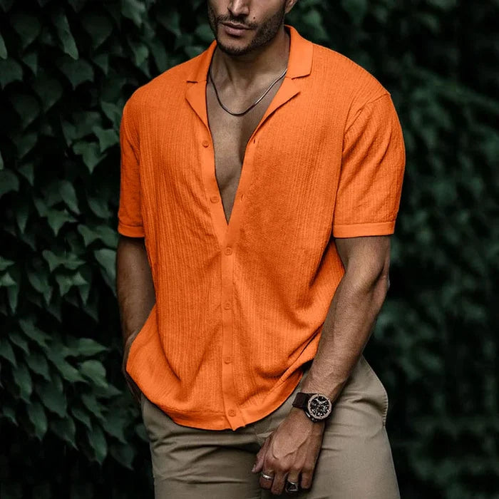 Men's Summer Linen Shirt, Breathable Casual Wear with Flattering Cut, Available in Multiple Sizes and Colors-5