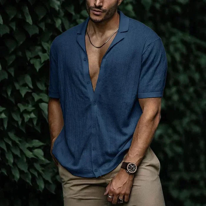 Men's Summer Linen Shirt, Breathable Casual Wear with Flattering Cut, Available in Multiple Sizes and Colors-6