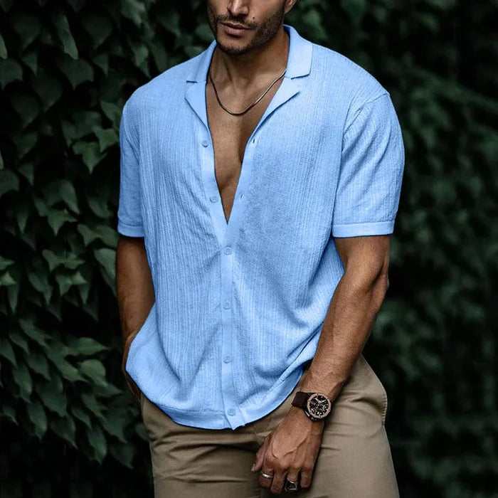Variant image for Men's Summer Linen Shirt, Breathable Casual Wear with Flattering Cut, Available in Multiple Sizes and Colors-1
