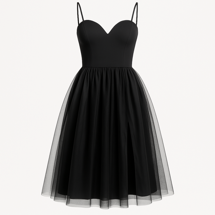 Mesh Spaghetti Straps Sweetheart Prom Dress for Homecoming Party, Elegant Evening Gown