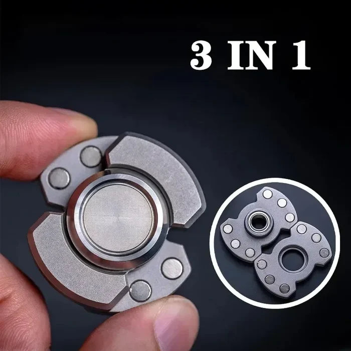 Metal Magnetic Slider Fidget Spinner Push Card Toy for Adults Stress Relief