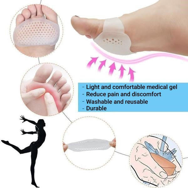 Metatarsal Pads Breathable Gel Forefoot Cushions Set Of 2