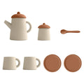 Miniature Tea Set Soft Silicone Pretend Play Tableware Kids Toy Back To School 2025 Imaginative Play Gift