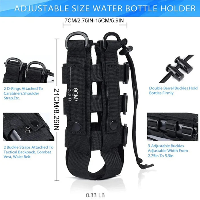 Molle Water Bottle Bag Multitool Pouch Carrier For Hiking And Camping Fall 2025 Outdoor Gear Gift