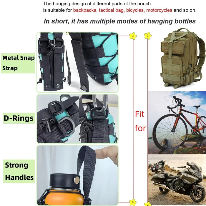 Molle Water Bottle Holder – Tactical Pouch for Outdoor Gear, Fall 2025 Trend, Durable 1000D Fabric