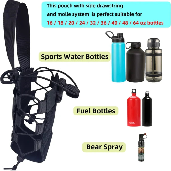 Molle Water Bottle Holder – Tactical Pouch for Outdoor Gear, Fall 2025 Trend, Durable 1000D Fabric
