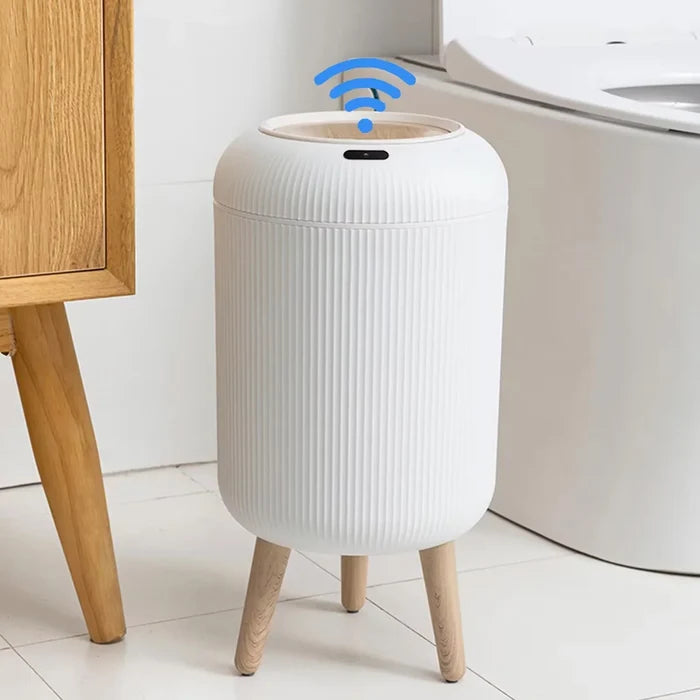 Motion Sensor Trash Can Small Plastic Smart Bin Hands Free