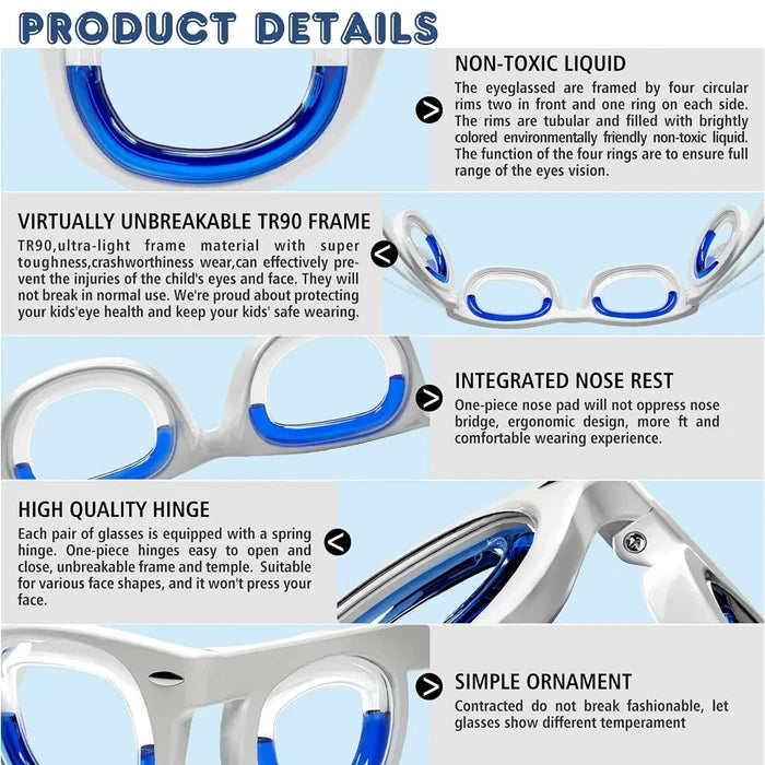 Motion Sickness Glasses Kids Ultra Light Travel Glasses Summer Travel 2025 Nausea Relief Car Air Sea