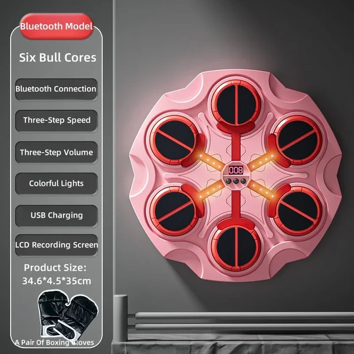 Music Boxing Machine Kids Wall Target Interactive Indoor Boxing Training Toy Back To School 2025 Gift