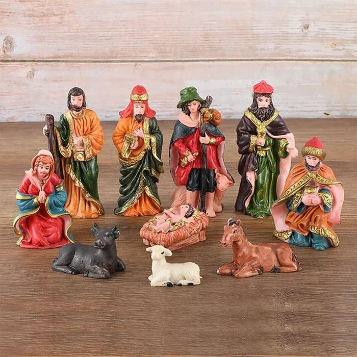 Nativity Figurines Set 10 Piece Christmas Classic Nativity Scene Decor Holiday 2025 Gift Idea