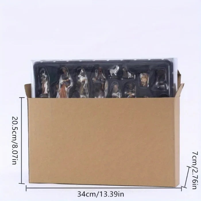 Nativity Set 20-Piece Resin Christmas Nativity Scene Figurines Catholic Manger Decor Gift Idea