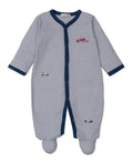 Navy Trimmed Rescue Raid Stripe Footie