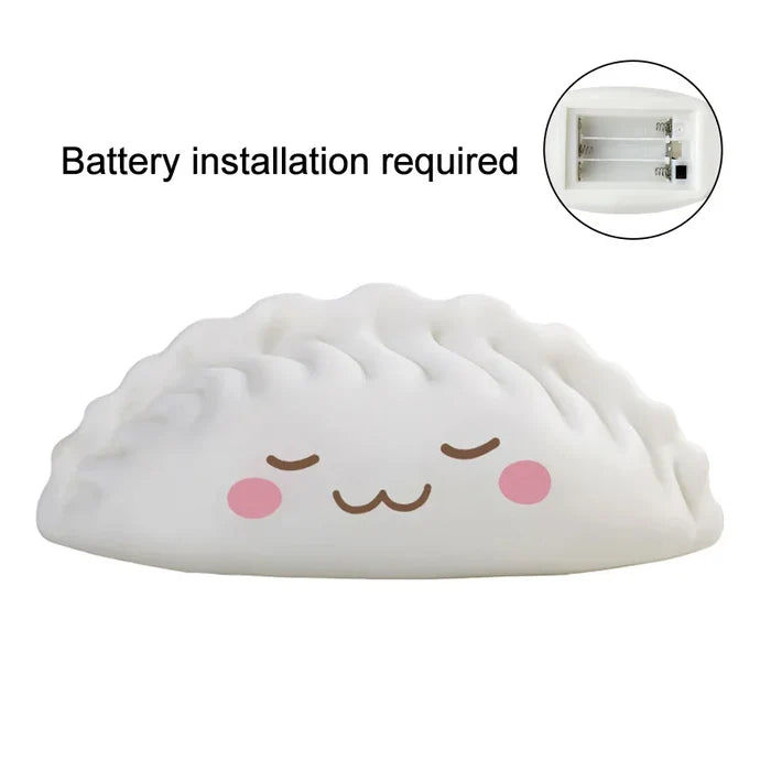Night Light Rechargeable LED Bun Dumpling Cartoon Bedside Lamp Fall 2025 Kids Bedroom Soft Sleep Gift