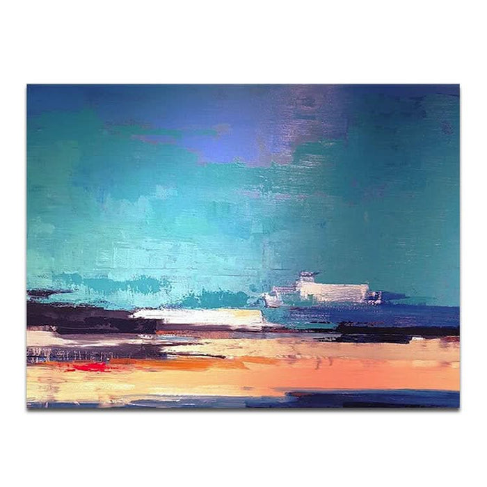 Ocean Going Voyage - Handmade Abstract Canvas Wall Art Sea Painting
