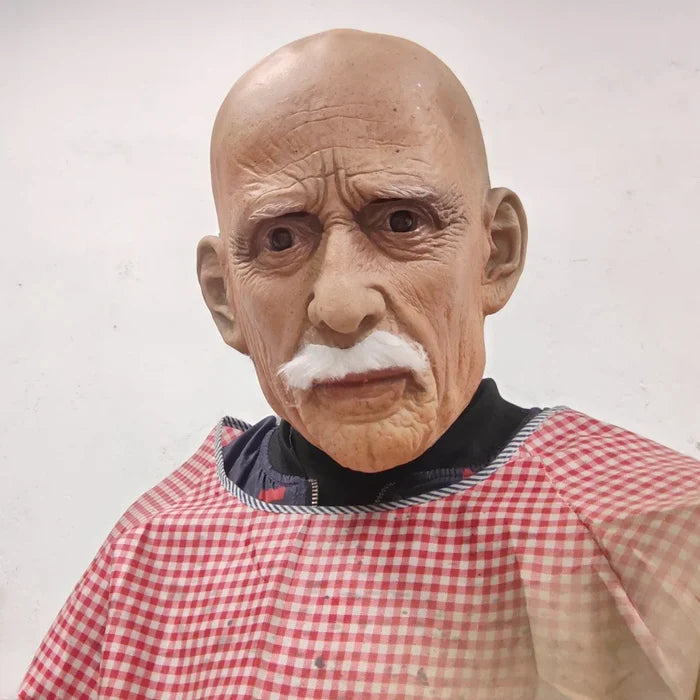Old Man Mask Realistic Latex Full Head Halloween 2025