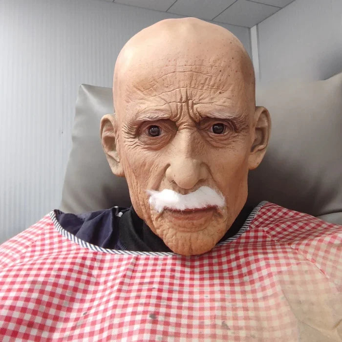 Old Man Mask Realistic Latex Full Head Halloween 2025