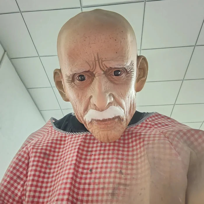 Old Man Mask Realistic Latex Full Head Halloween 2025