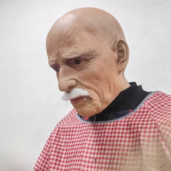 Old Man Mask Realistic Latex Full Head Halloween 2025