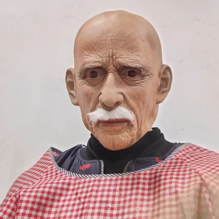 Old Man Mask Realistic Latex Full Head Halloween 2025