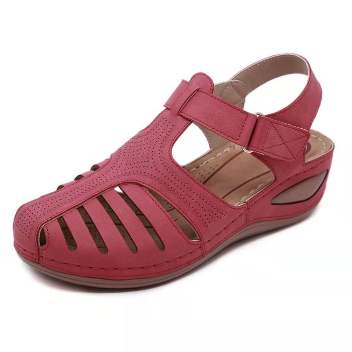 Orthopedic Leather Sandals for Women - Foot Pain Relief, Improved Posture, Adjustable Straps, Comfortable Fit, Available in Black and Brown-4