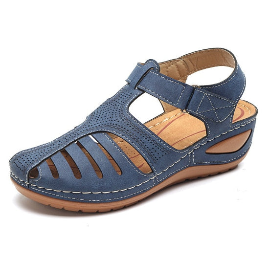 Orthopedic Leather Sandals for Women - Foot Pain Relief, Improved Posture, Adjustable Straps, Comfortable Fit, Available in Black and Brown-5
