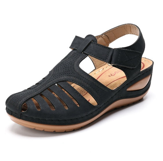 Orthopedic Leather Sandals for Women - Foot Pain Relief, Improved Posture, Adjustable Straps, Comfortable Fit, Available in Black and Brown-6