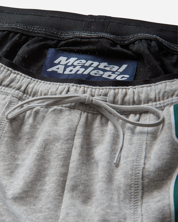 Mental Athletic Raw Cut Sweat Shorts Grey Melange Shorts Short ZBUW002JY02 GRY0404
