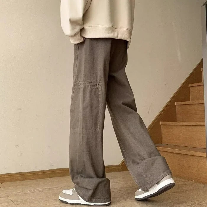Oversized Mens Cargo Jeans - Wide Leg, Denim, Street