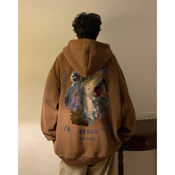 Oversized Men's Hooded Sweater - Relaxed Fit, Casual