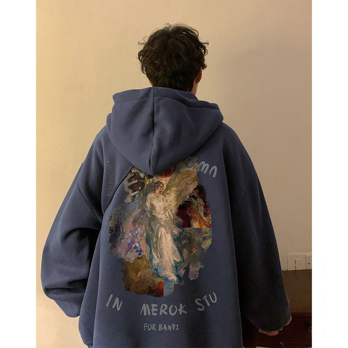 Oversized Men's Hooded Sweater - Relaxed Fit, Casual