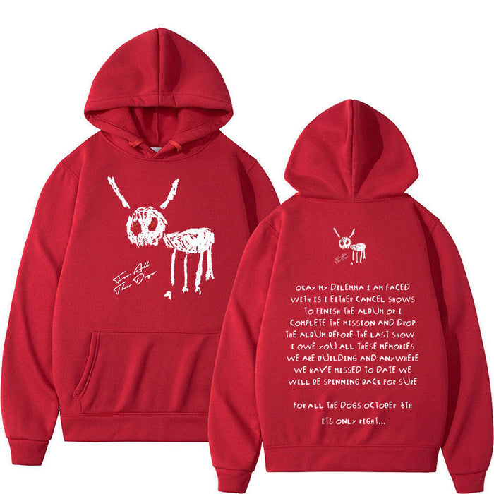 Oversized Men's Hoodie - Relaxed Spandex Blend, Streetwear