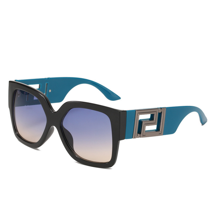 Übergroße Damen-Sonnenbrille – quadratischer Rahmen, goldene Akzente, für den Sommer 3