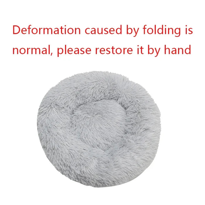 Pet Bed Round Plush Bed Winter Warm 2026 Washable Cozy Comfort For Pets