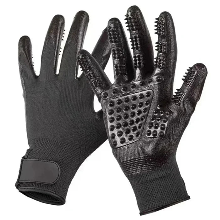 Pet Grooming Gloves Teal Rubber Bath Gloves Spring 2026 Hair Removal Non Slip Gentle Massage
