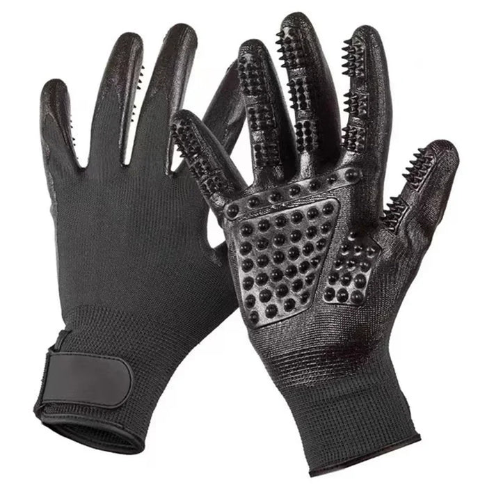Pet Grooming Gloves Teal Rubber Bath Gloves Spring 2026 Hair Removal Non Slip Gentle Massage