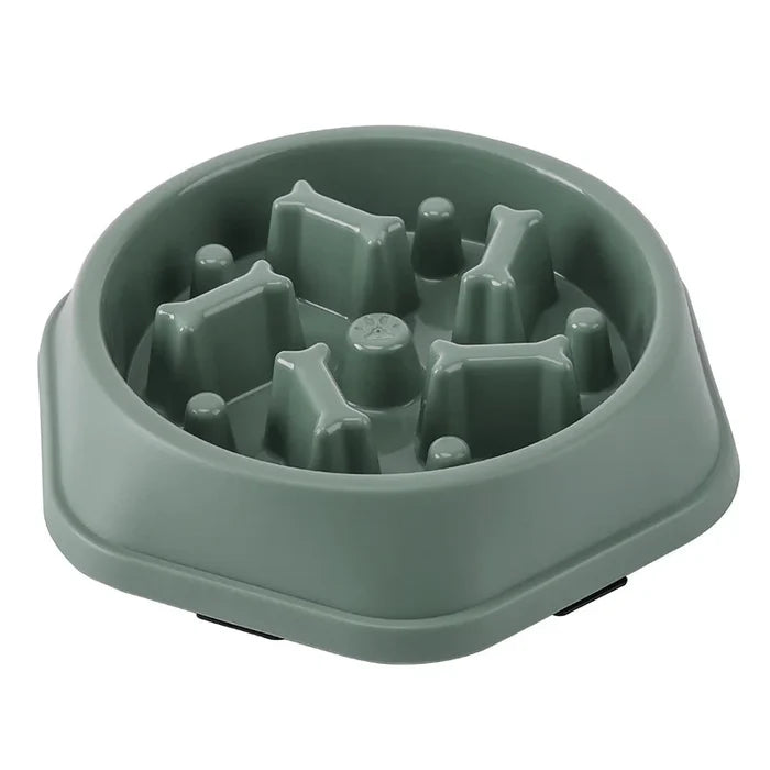 Pet Slow Food Bowl Anti-choking Feeder for Small Dogs - PP Plastic Dish, Anti-gulping Eating Plate