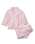 Petite Plume Olivia Wide Leg Pima Pajama Set - Antique Red Ticking