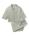 Petite Plume Olivia Wide Leg Pima Pajama Set - Sage