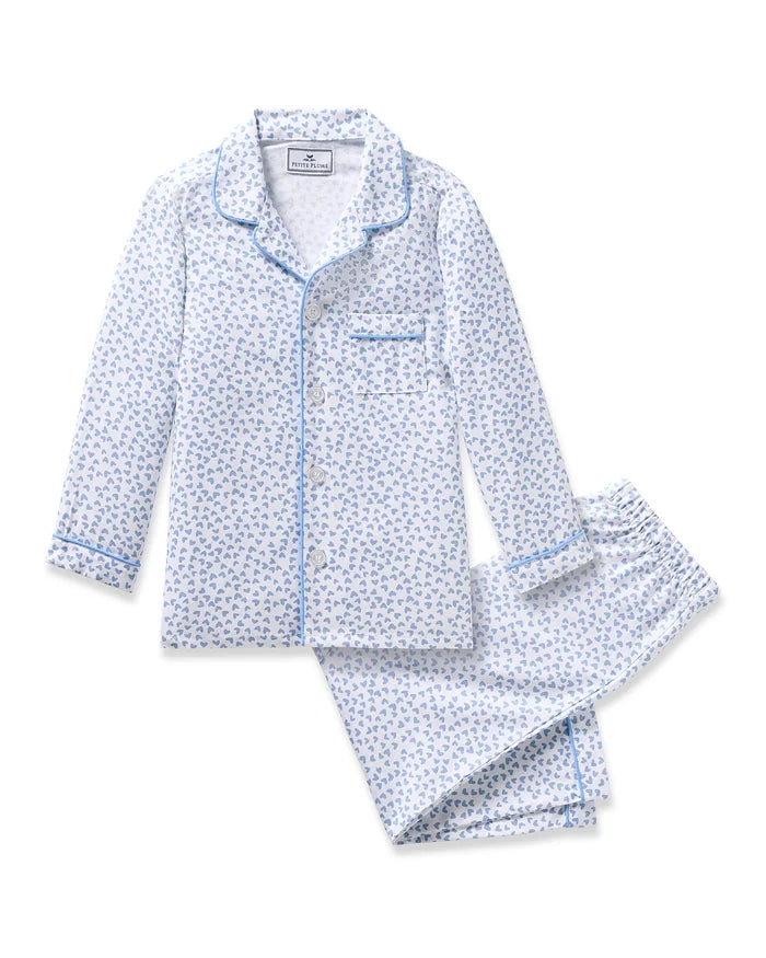 Petite Plume Toddler and Kids Long Set Pajamas - Bluehearts